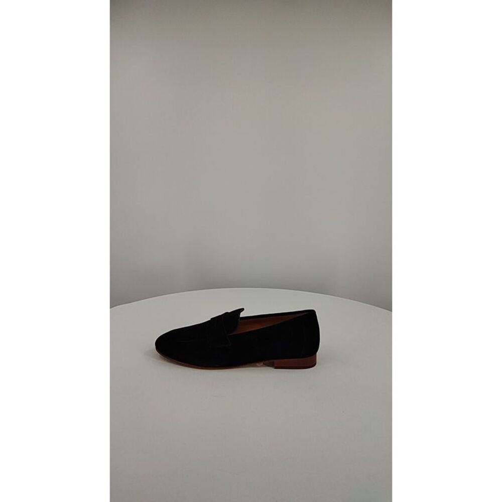 Quince Black Suede Tassel Loafers